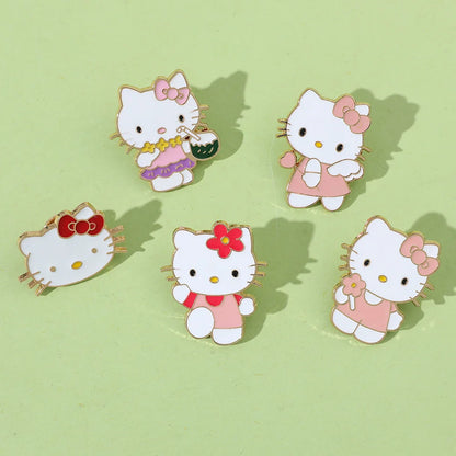 Sanrio Hello Kitty mignon Kit chat épinglettes pour sacs à dos broches pour femmes émail broche cadeau mode bijoux accessoires