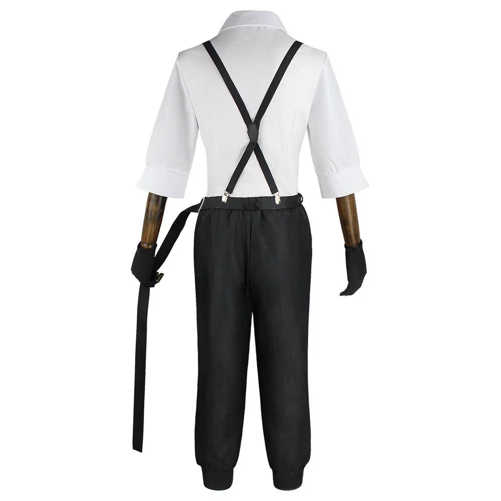 Anime Bungo Stray Dogs Cosplay Costume, Sweat-shirt, Chemise, Sangle, Pantalon, Uniforme, ixd'Halloween, Atsushi, Nakajima, Kostum