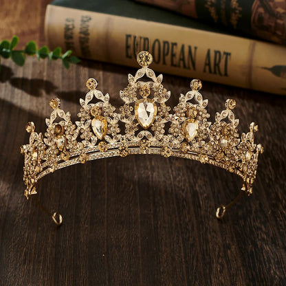 Couronne en cristal pour femme, diadème pour patients, bande de sauna en biscuits, bijoux pour cheveux, couronne de fête Queen, robe de mariée, accessoires pour cheveux, cadeau