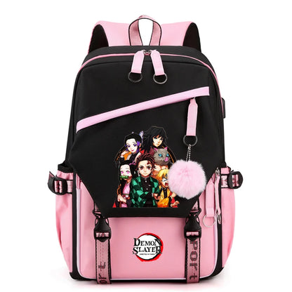 Démon Slayer sac à dos adolescente garçon retour à l'école sac à dos enfants sac d'école femmes sac à dos toile loisirs dessin animé Mochilas