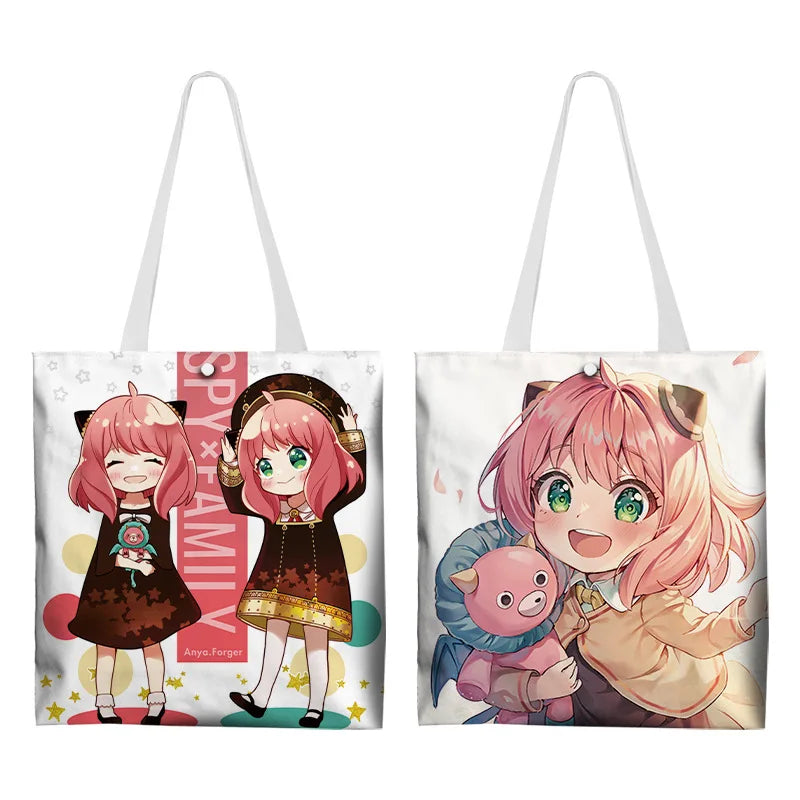 Sac Fourre-Tout Anime Spy x Family - Anya Forger - Sac à Bandoulière Coloré en Toile pour Filles