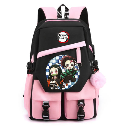 Sac à Dos Demon Slayer - Cartable Anime pour Collège/Lycée - Idée Cadeau Ados