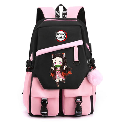 Sac à Dos Demon Slayer - Cartable Anime pour Collège/Lycée - Idée Cadeau Ados