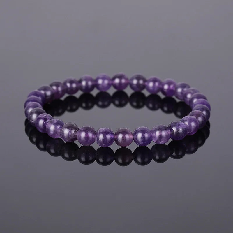 Bracelet améthyste en véritables perles de cristal naturel purifiant le corps véritable améthyste pierre naturelle Bracelets pour femme Pulsera