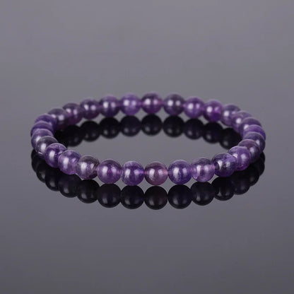 Bracelet améthyste en véritables perles de cristal naturel purifiant le corps véritable améthyste pierre naturelle Bracelets pour femme Pulsera