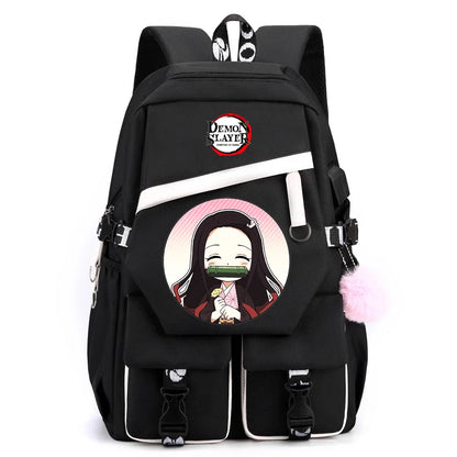 Sac à Dos Demon Slayer - Cartable Anime pour Collège/Lycée - Idée Cadeau Ados