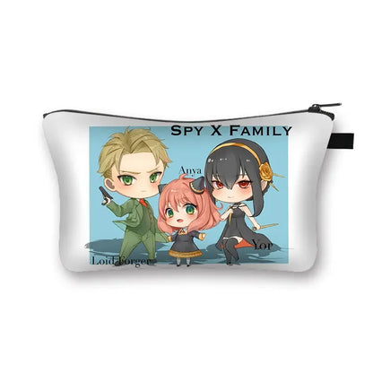 Spy X Anime Family Cosmetic Bag for Women Small Lipstick Holder Powder Jewelry Makeup Gift Harajuku Spy Family