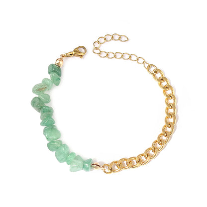 Bracelets bohème en acier inoxydable 316l, cristal naturel, pierre violette, pour femmes, bijoux de vacances, cadeaux, livraison directe