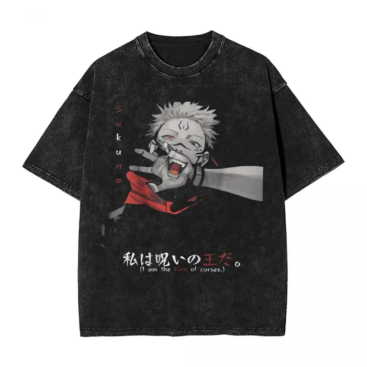 Anime Jujutsu Kaisen Gojo Satoru T-Shirts Washed Men Women Cotton Harajuku T-Shirts Ryomen Sukuna Retro Men's Women's Top Tees