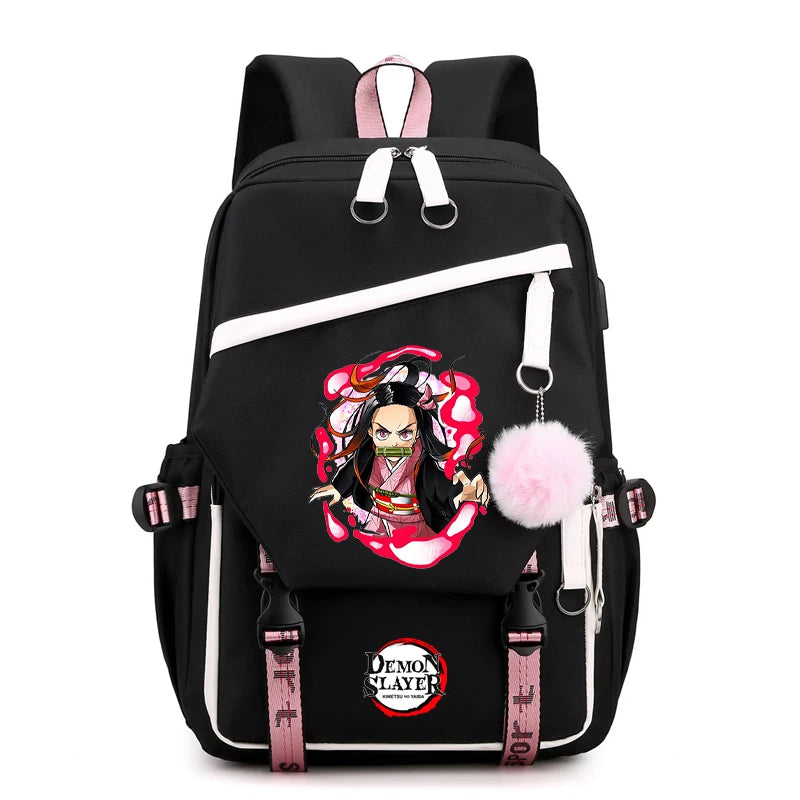 Démon Slayer sac à dos adolescente garçon retour à l'école sac à dos enfants sac d'école femmes sac à dos toile loisirs dessin animé Mochilas