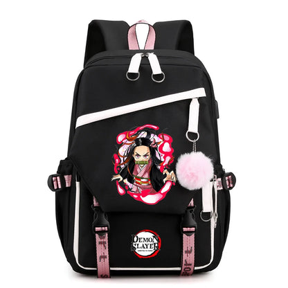 Démon Slayer sac à dos adolescente garçon retour à l'école sac à dos enfants sac d'école femmes sac à dos toile loisirs dessin animé Mochilas