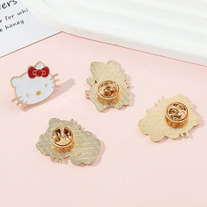 Sanrio Hello Kitty mignon Kit chat épinglettes pour sacs à dos broches pour femmes émail broche cadeau mode bijoux accessoires