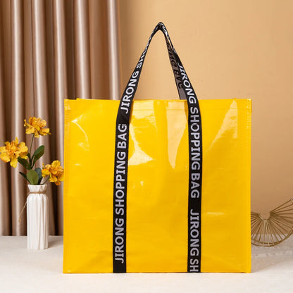 Sac de courses tissé PP couleur, fourre-tout pliable et réutilisable, pochette pliante de voyage, sac de rangement de salle de bain Non tissé, nouvelle collection