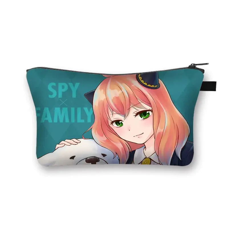 Spy X Anime Family Cosmetic Bag for Women Small Lipstick Holder Powder Jewelry Makeup Gift Harajuku Spy Family
