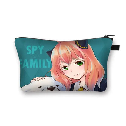 Spy X Anime Family Cosmetic Bag for Women Small Lipstick Holder Powder Jewelry Makeup Gift Harajuku Spy Family