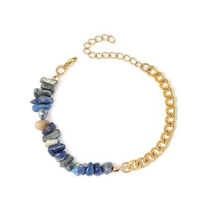 Bracelets bohème en acier inoxydable 316l, cristal naturel, pierre violette, pour femmes, bijoux de vacances, cadeaux, livraison directe
