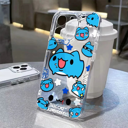 Coque de téléphone Bugcat Capoo, étui Transparent en Silicone résistant aux chocs, dessin animé mignon, pour iPhone 16 15 14 13 12 11 Pro Max 7 8 Plus XS Max