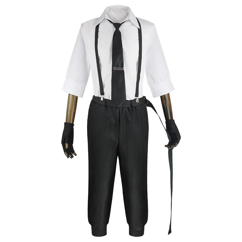Anime Bungo Stray Dogs Cosplay Costume, Sweat-shirt, Chemise, Sangle, Pantalon, Uniforme, ixd'Halloween, Atsushi, Nakajima, Kostum