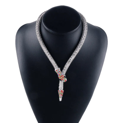 KMVEXO – collier magnétique serpent en cristal Punk pour femmes, chaîne serpent magnétique sur le cou, ras du cou, bijoux féminins, cadeau de concours de fête, 2023