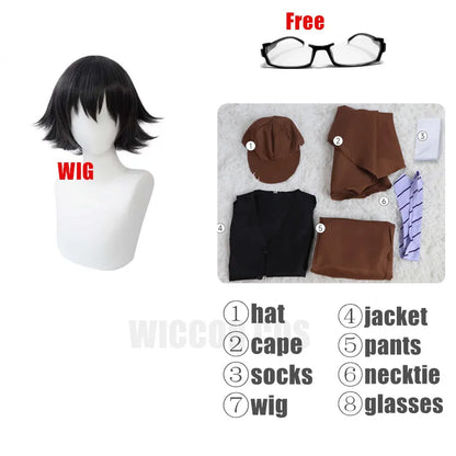 Anime Bungo Stray Edogawa Rampo Cosplay Costumes chiens perruque unisexe détective uniforme costume complet fête Colthing Halloween Costumes