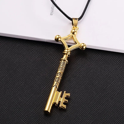 Attack on Titan Necklace for Men Eren Key Pendant Shingeki No Kyojin Fashion Vintage Retro Anime Jewelry for Men Cosplay A0410 2024