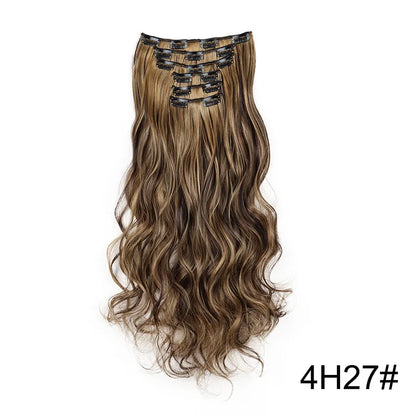 WIGSIN 24 pouces synthétique longue ondulée bouclés Extensions de cheveux postiches accessoires de cheveux quotidiens pour les femmes