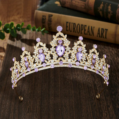 Couronne en cristal pour femme, diadème pour patients, bande de sauna en biscuits, bijoux pour cheveux, couronne de fête Queen, robe de mariée, accessoires pour cheveux, cadeau