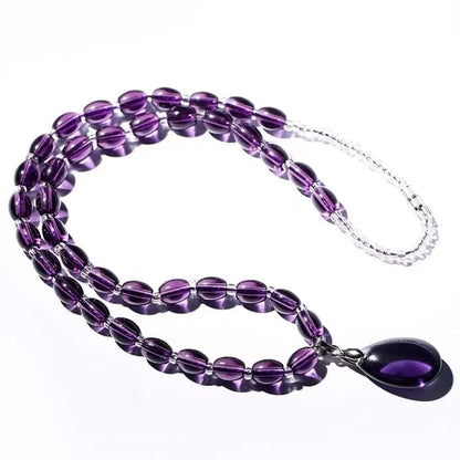 Alanding Yst-Collier et Bracelet en Clip Artisanal, Bijoux Décoratifs en Pierre Brute, Atmosphère à la Mode