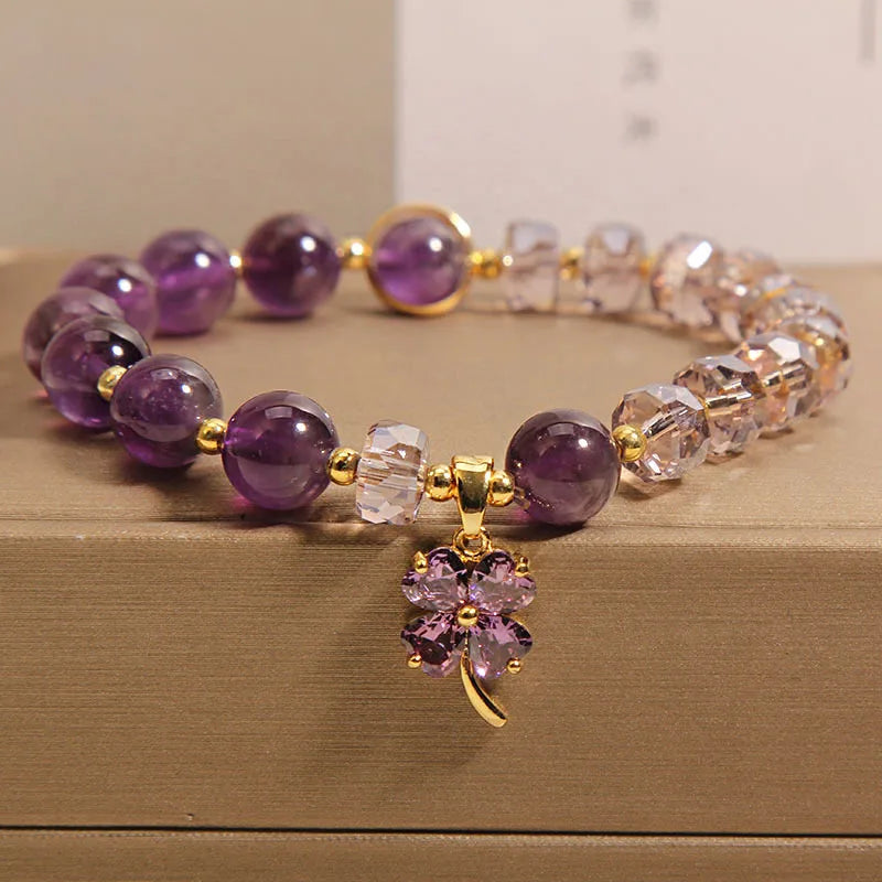 ZAKOL – Bracelet à breloques en Zircon pour femmes et filles, perles de cristal violettes exquises, bijoux d'anniversaire mignons, accessoires, cadeaux