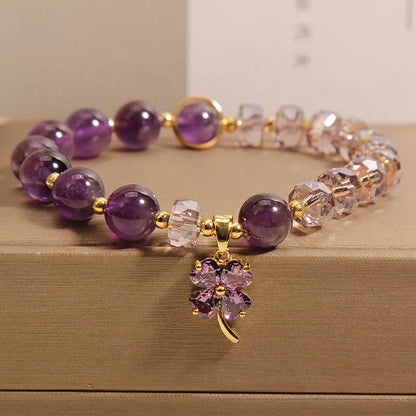 ZAKOL – Bracelet à breloques en Zircon pour femmes et filles, perles de cristal violettes exquises, bijoux d'anniversaire mignons, accessoires, cadeaux