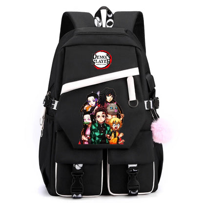Sac à Dos Demon Slayer - Cartable Anime pour Collège/Lycée - Idée Cadeau Ados