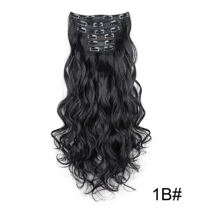 WIGSIN 24 pouces synthétique longue ondulée bouclés Extensions de cheveux postiches accessoires de cheveux quotidiens pour les femmes