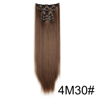 WIGSIN – Extension capillaire synthétique de 24 pouces, postiche longue et lisse en Fiber résistante à la chaleur, noire, brune, blonde, 6 pièces, pour femmes