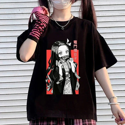 T-shirt Demon Slayer Femme - Nezuko & Tanjirô -Tendance Manga