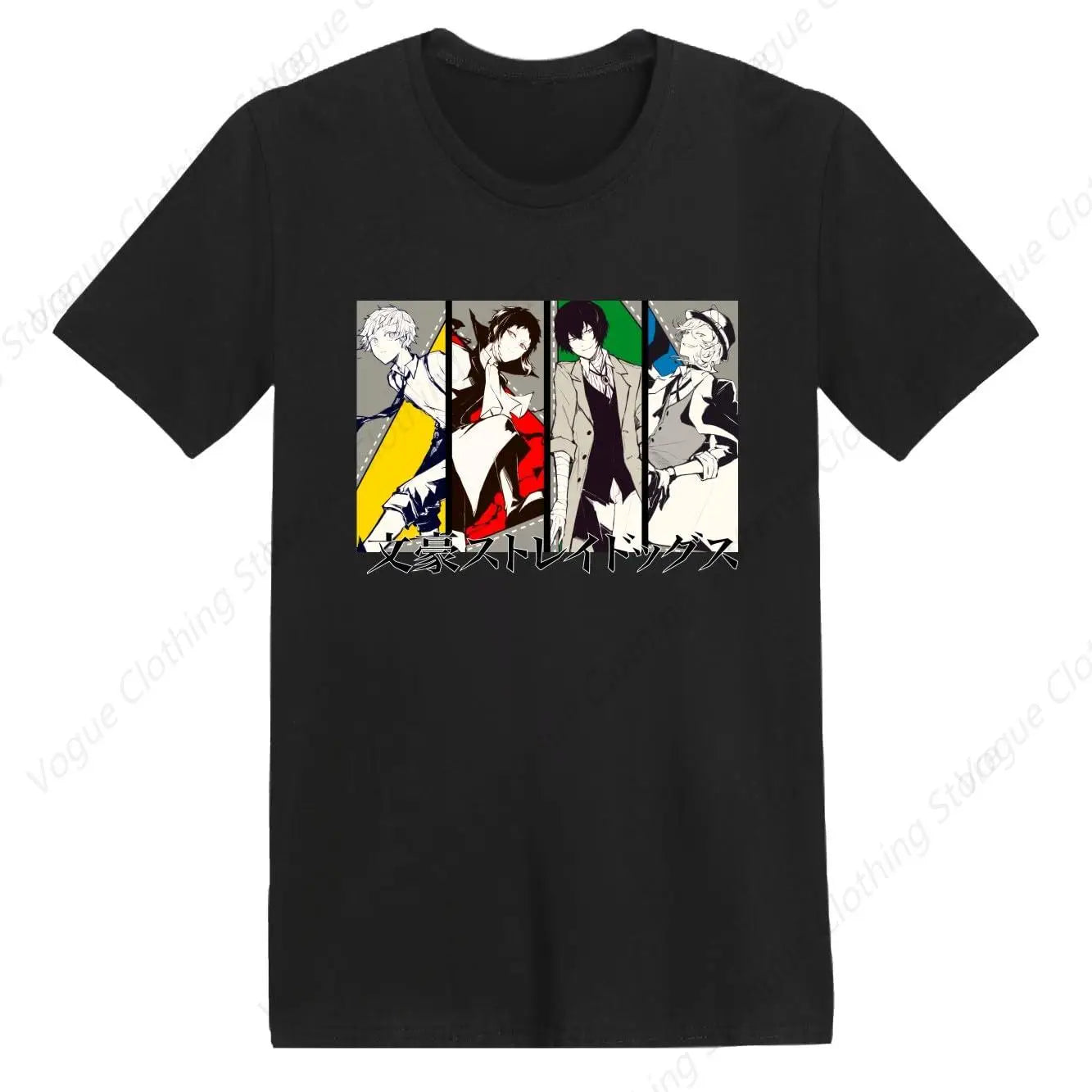 T-Shirt Anime Bungo Stray Dogs - Chemise Homme Unisexe à Manches Courtes - Motif Imprimé Doux et Léger