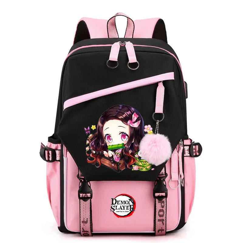 Démon Slayer sac à dos adolescente garçon retour à l'école sac à dos enfants sac d'école femmes sac à dos toile loisirs dessin animé Mochilas
