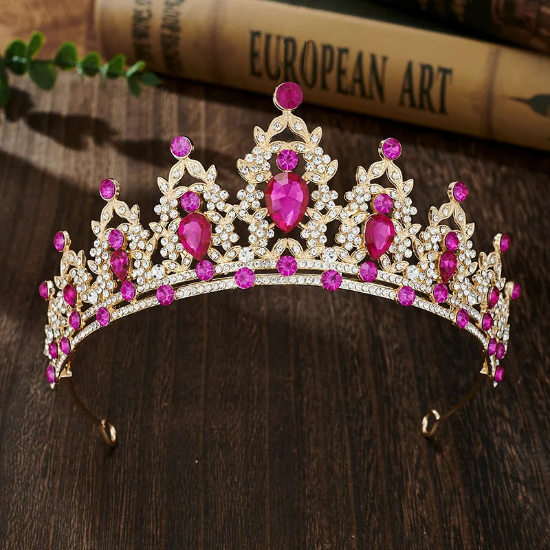 Couronne en cristal pour femme, diadème pour patients, bande de sauna en biscuits, bijoux pour cheveux, couronne de fête Queen, robe de mariée, accessoires pour cheveux, cadeau
