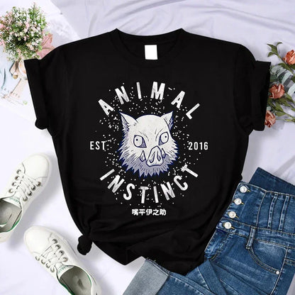 Démon Slayer T-shirt femmes Kimetsu No Yaiba Nezuko T-shirt femme Tanjirou Kamado graphique T-shirt japonais Anime Manga T-shirt