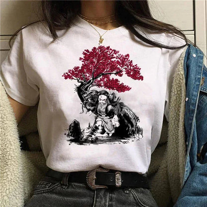 Démon Slayer T-shirt femmes Kimetsu No Yaiba Nezuko T-shirt femme Tanjirou Kamado graphique T-shirt japonais Anime Manga T-shirt