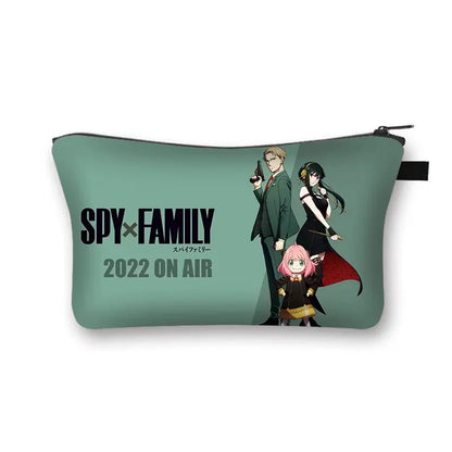 Spy X Anime Family Cosmetic Bag for Women Small Lipstick Holder Powder Jewelry Makeup Gift Harajuku Spy Family