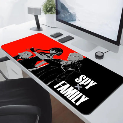 Anya Forger Kawaii Anime Spy X Family Mausepad Media Natural Rubber Non-Slip Desk Mouse Pad Large Locking Edge 900x400