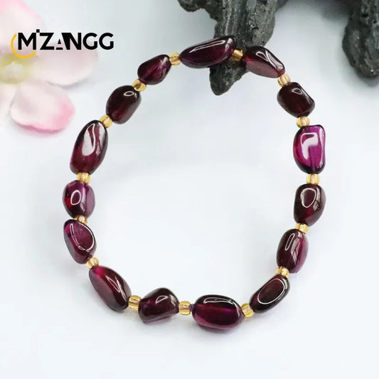 Bracelet grenat naturel, dent violette, noir, couleur dame, chaîne de bijoux, breloque à la mode, cristal de guérison, pierre d'énergie, cadeau de vacances