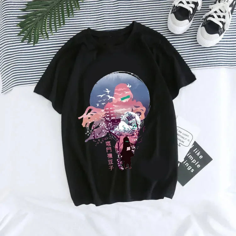 T-shirt Demon Slayer Femme - Nezuko & Tanjirô -Tendance Manga