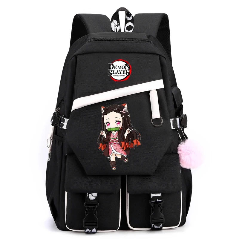 Sac à Dos Demon Slayer - Cartable Anime pour Collège/Lycée - Idée Cadeau Ados
