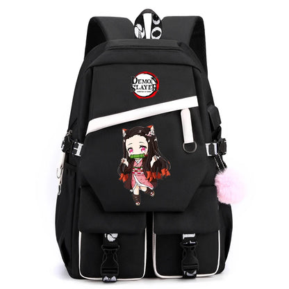 Sac à Dos Demon Slayer - Cartable Anime pour Collège/Lycée - Idée Cadeau Ados