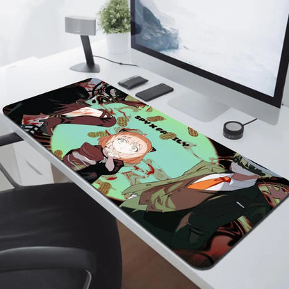 Anya Forger Kawaii Anime Spy X Family Mausepad Media Natural Rubber Non-Slip Desk Mouse Pad Large Locking Edge 900x400