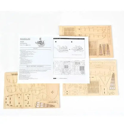 Jouets de bateau à voile 3D, Puzzle en bois, modèle d'assemblage, Kits d'artisanat en bois, décoration de bureau pour enfants, DIY