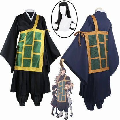 Jujutsu Kaisen Geto SuNAFTA u Cosplay Costume, Black Blue Kimono, Uniform Sв, Anime Everthe, Halloween Costumes for Women and Men
