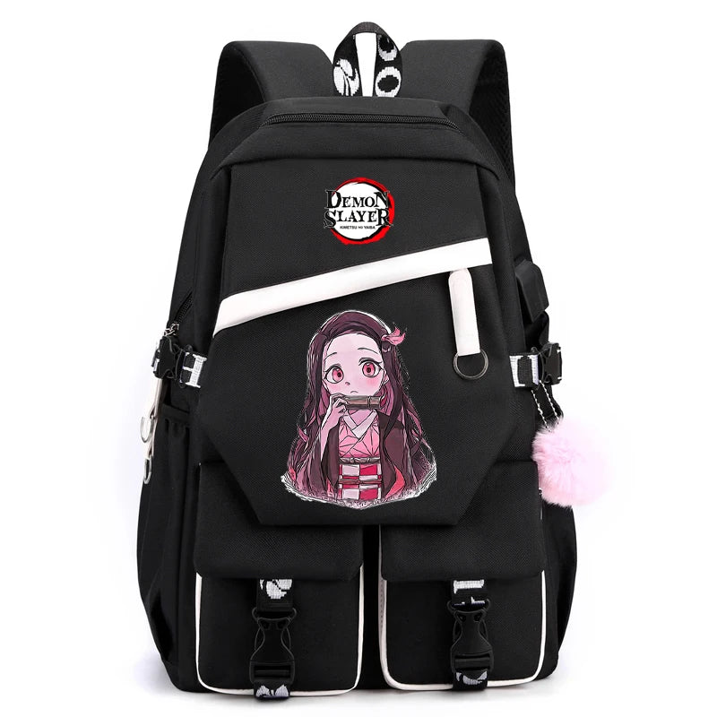 Sac à Dos Demon Slayer - Cartable Anime pour Collège/Lycée - Idée Cadeau Ados
