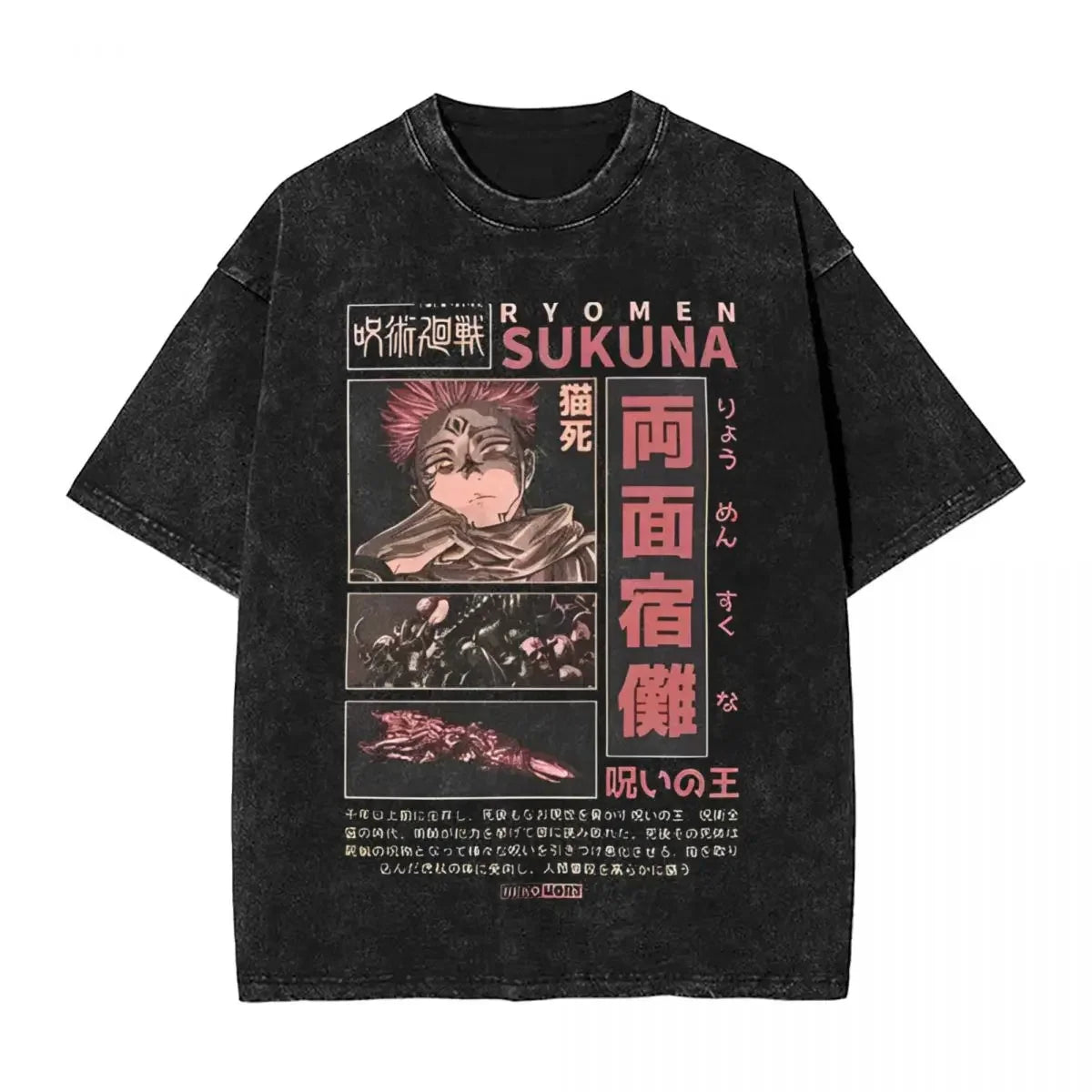 Anime Jujutsu Kaisen Gojo Satoru T-Shirts Washed Men Women Cotton Harajuku T-Shirts Ryomen Sukuna Retro Men's Women's Top Tees